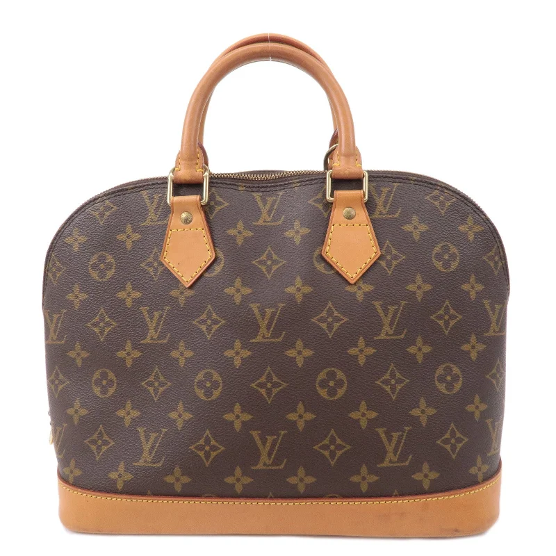 Ladies Louis Vuitton shoulder bags with a wide - width strap for comfortLouis Vuitton Monogram Alma Hand Bag Brown M51130