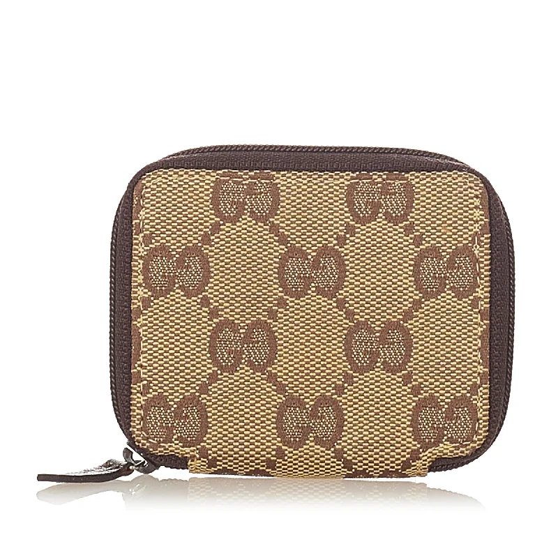 Gucci handbags for women with a beaded trimGucci GG Canvas Coin Pouch