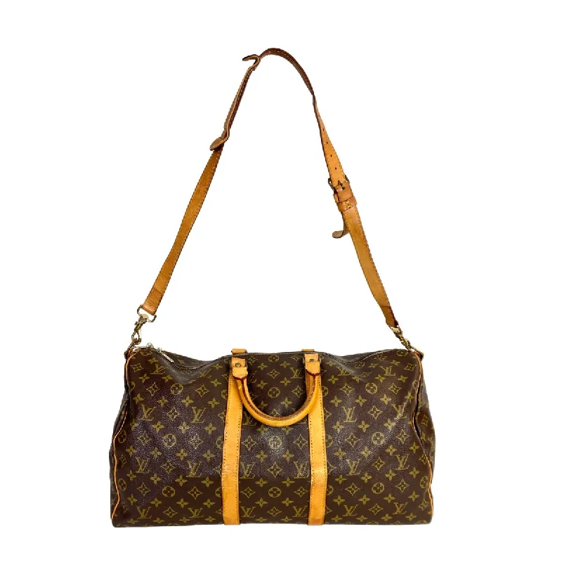 Louis Vuitton tote bags with a spacious interior and multiple pocketsLouis Vuitton Keepall 50 Bandoulière Strap Monogram Canvas