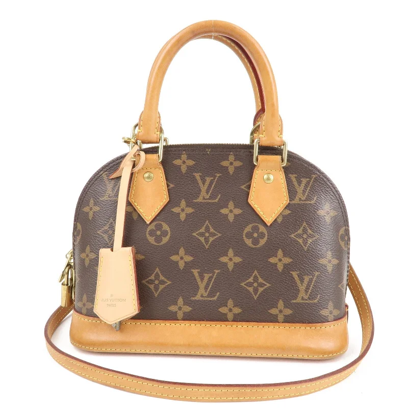 Louis Vuitton backpacks with a sleek, minimalist design for styleLouis Vuitton Monogram Alma BB 2Way Hand Bag Brown M53152