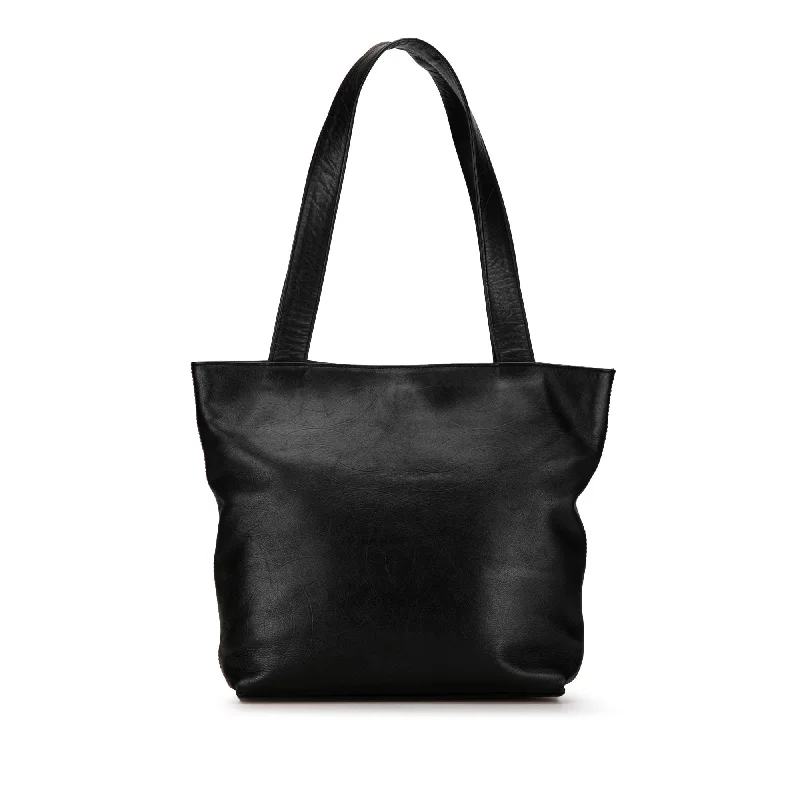 Black Chanel Embossed Lambskin CC Tote