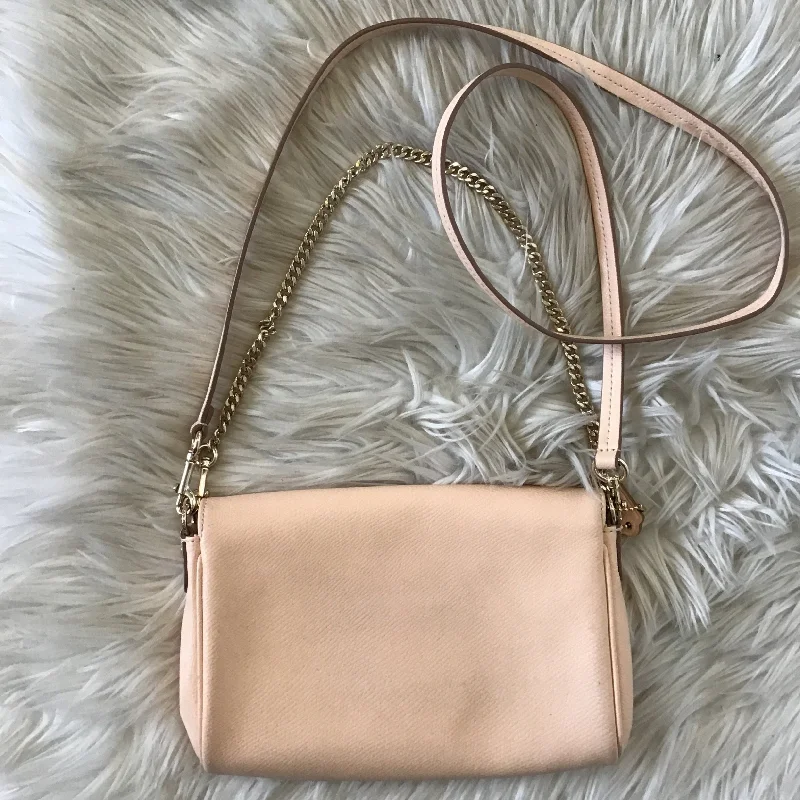 COACH Apricot Leather Turnlock Crossbody/Shoulder Bag