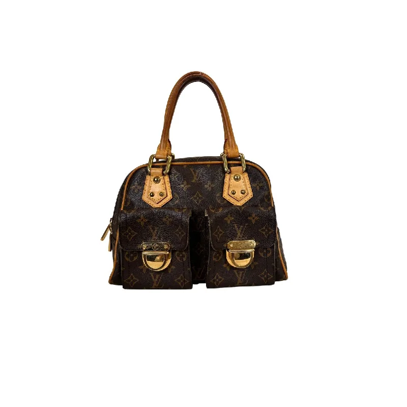 Ladies Louis Vuitton shoulder bags with a magnetic - closure flap for easeLouis Vuitton Manhattan PM Monogram Canvas